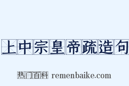 上中宗皇帝疏造句是什么意思的图片